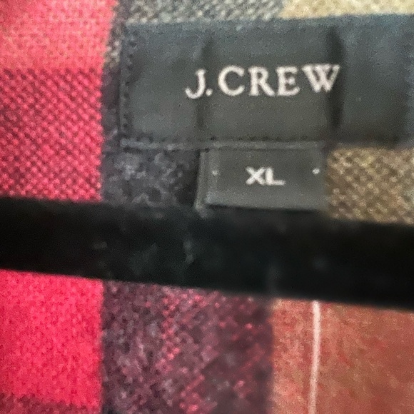 New with tags, J.Crew flannel shirt with brown suede elbow patches - Picture 3 of 4